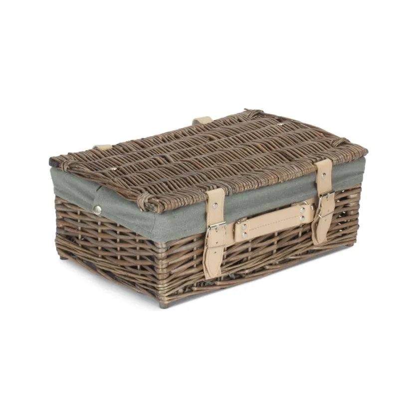 35cm Antique Wash Split Willow Wicker Basket