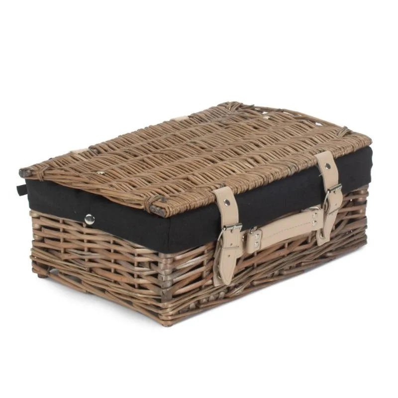 35cm Antique Wash Split Willow Wicker Basket