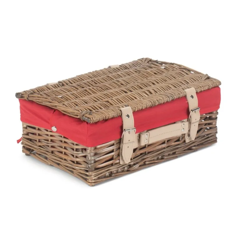 35cm Antique Wash Split Willow Wicker Basket