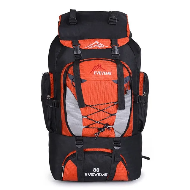 80L Large Waterproof Climbing Hiking Backpack
