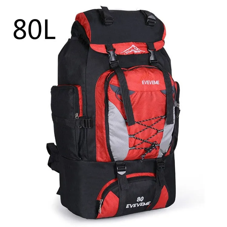 80L Large Waterproof Climbing Hiking Backpack