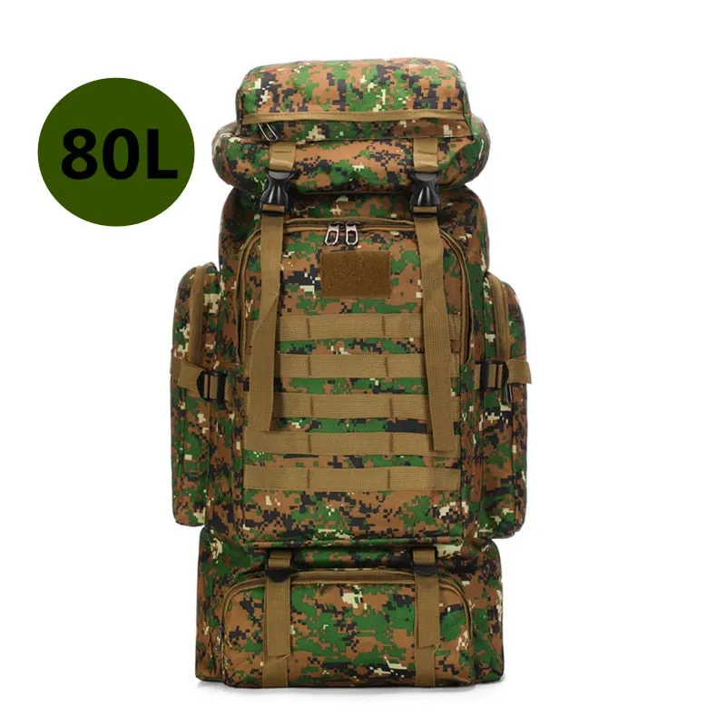 80L Large Waterproof Climbing Hiking Backpack