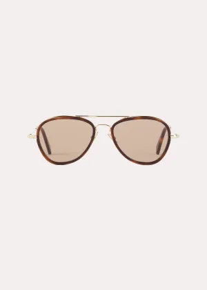 Aviator sunglasses light Havana