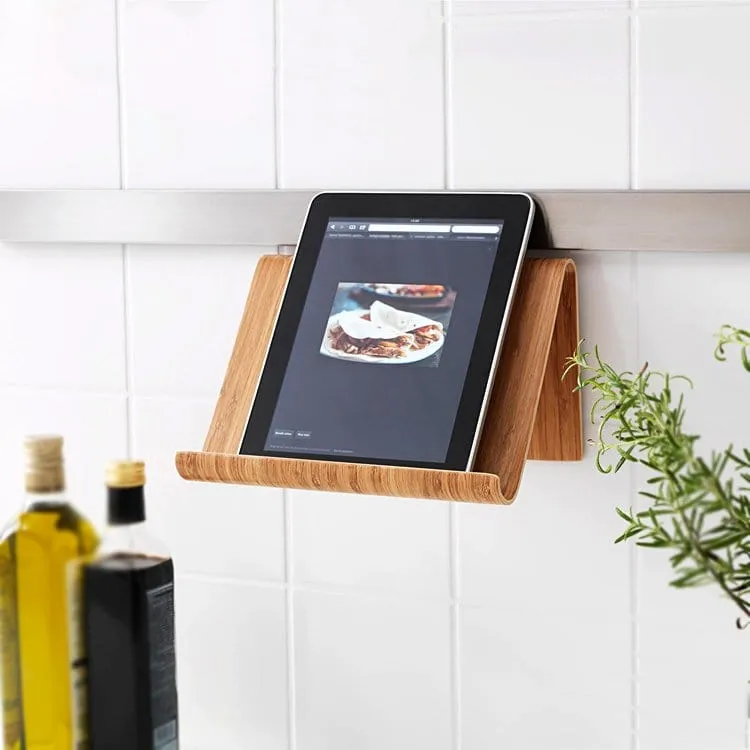 Bent Bamboo iPad Stand - Versatile and Sustainable
