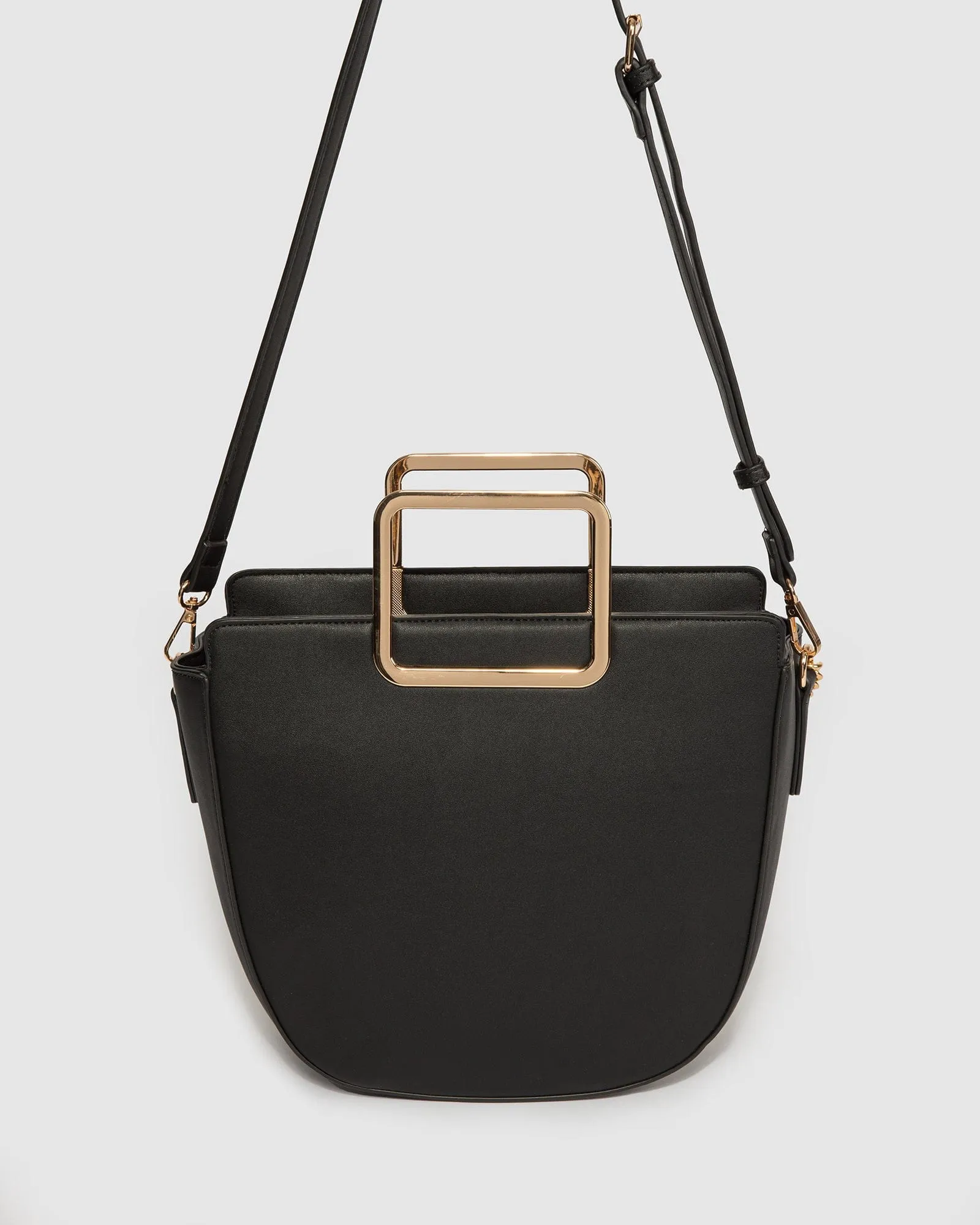 Black Ariel Medium Chain Tote Bag