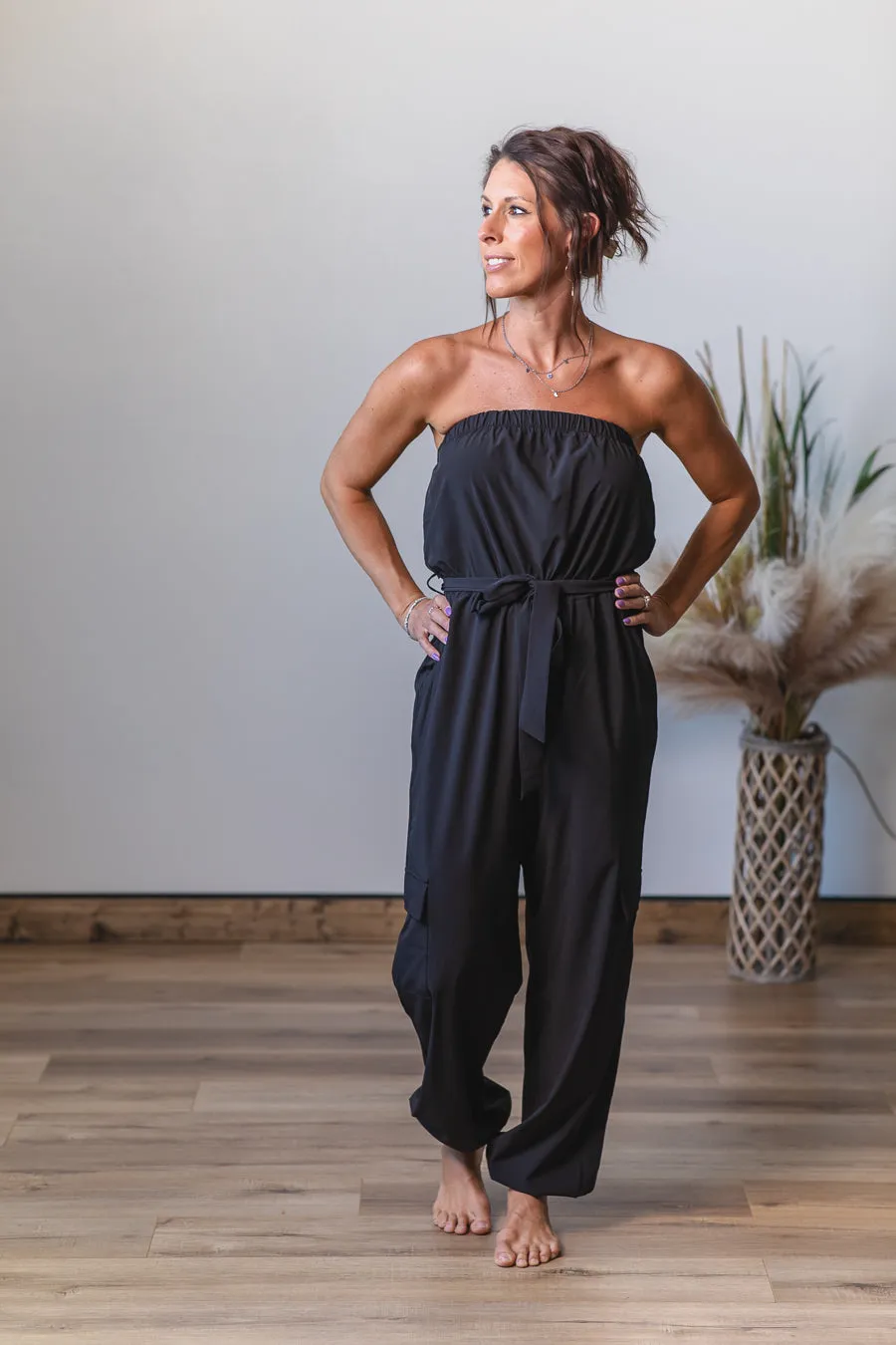 Cargo Chic Strapless Jumpsuit