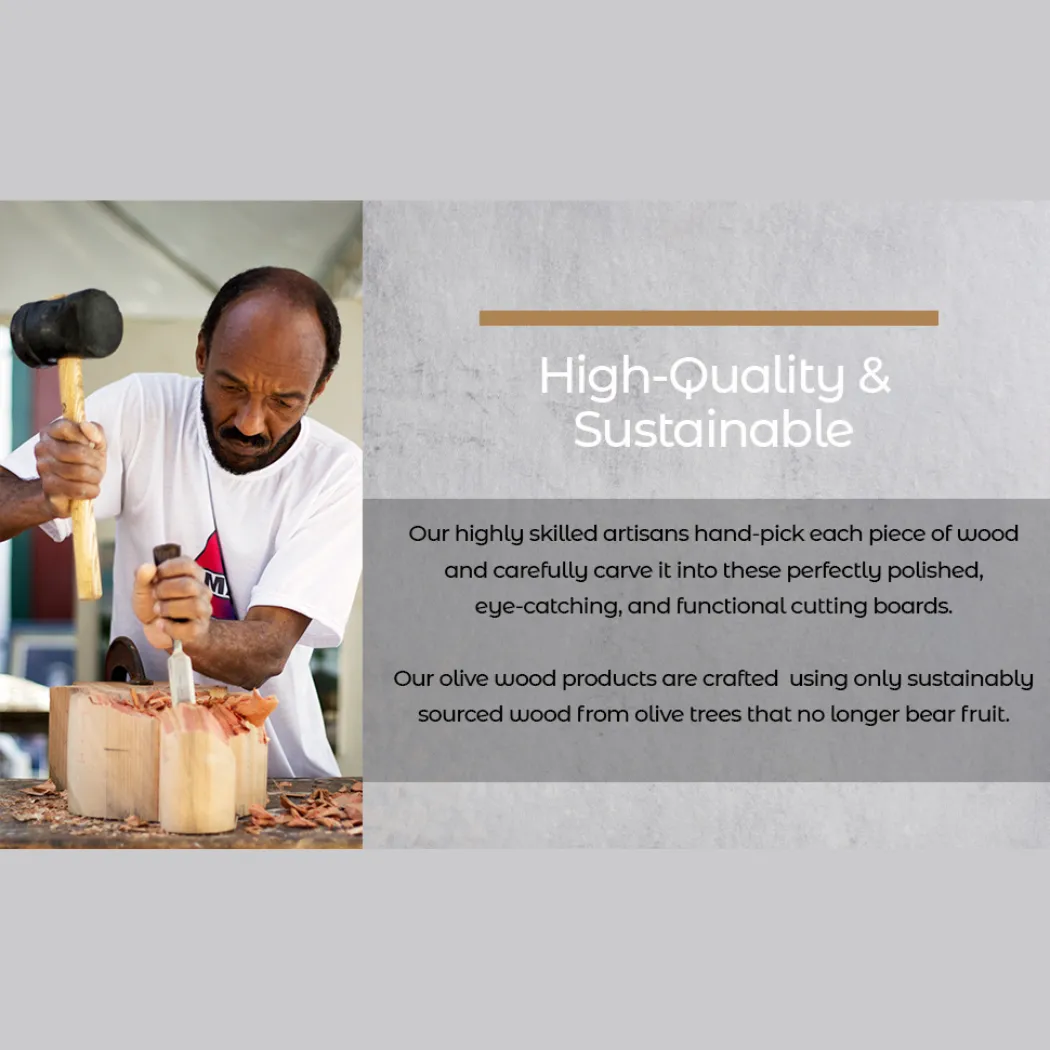 Choixe Authentic Olivewood Cutting Board: Handcrafted Beauty & Multifunctional Versatility