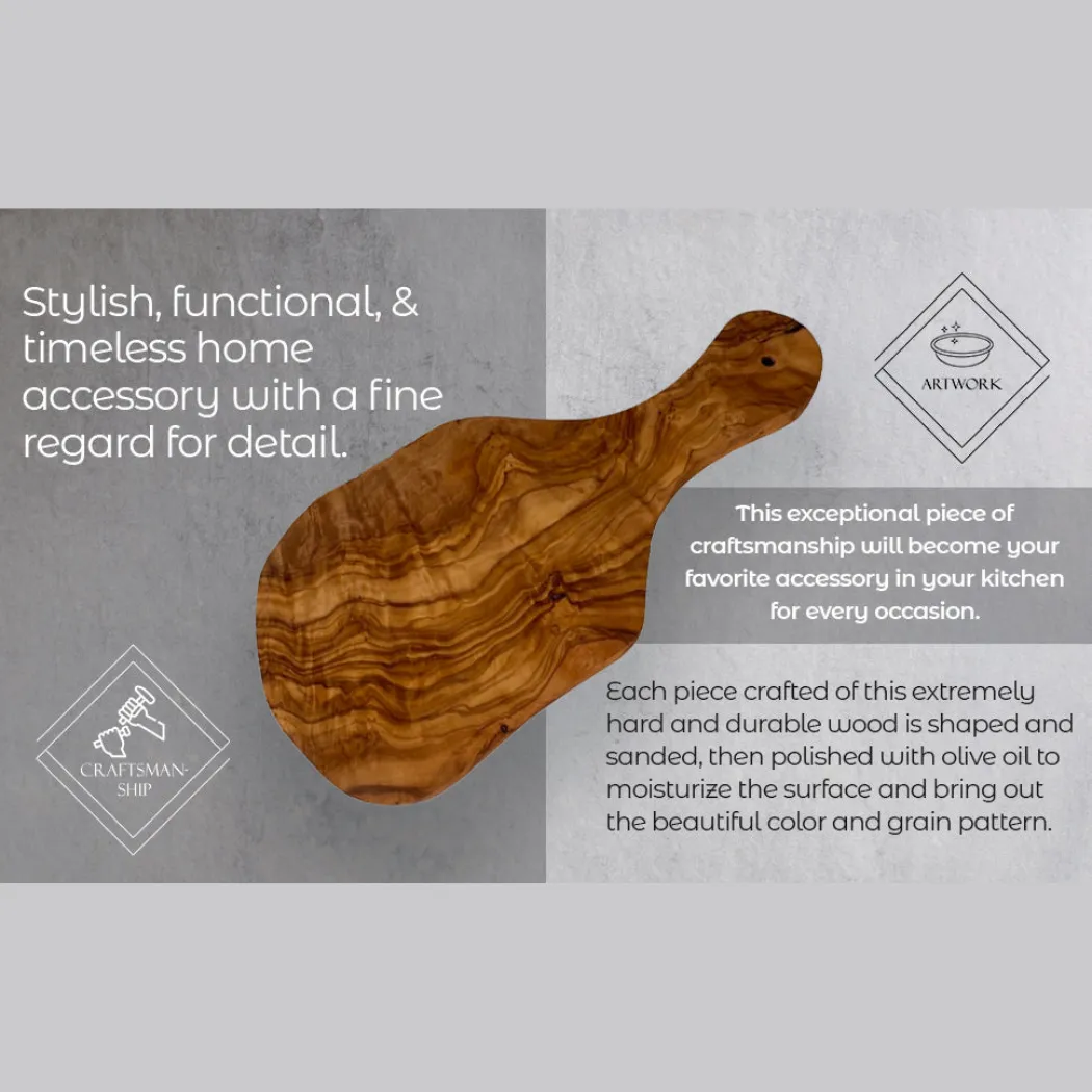 Choixe Authentic Olivewood Cutting Board: Handcrafted Beauty & Multifunctional Versatility
