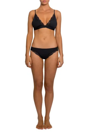 Classic Lace Thong Black