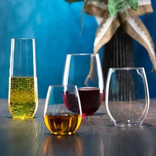 Clear Premium Plastic Stemless Drinkware