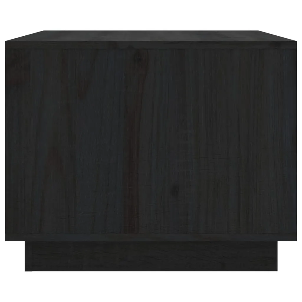Coffee Table Black 80x50x40 cm Solid Wood Pine