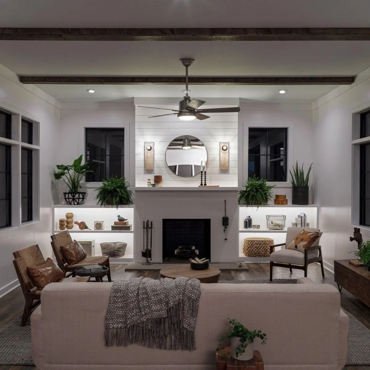 Colerne 52 Inch Auburn LED Ceiling Fan with Wall Control Included