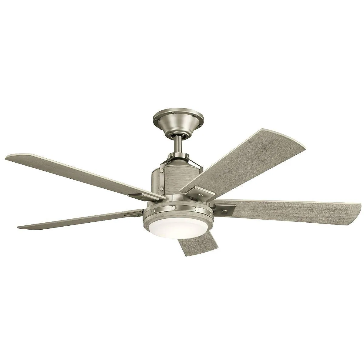 Colerne 52 Inch Brushed Nickel LED Ceiling Fan with Wall Control Included