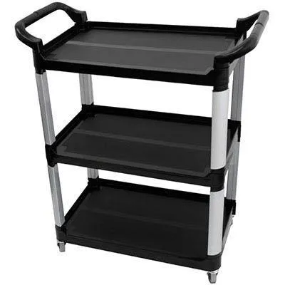 Compass Compact 3 Shelf Utility Cart Black