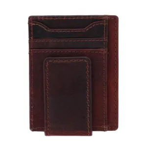 CTM® Men's Leather Front Pocket Money Clip