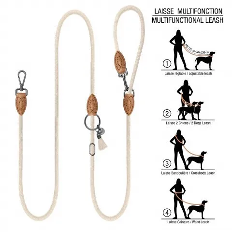 edward adjustable beige leash