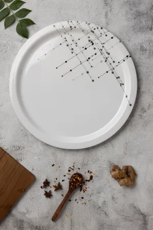Exclusive 11" Dinner Plate Melamine Binary Code. (4014)
