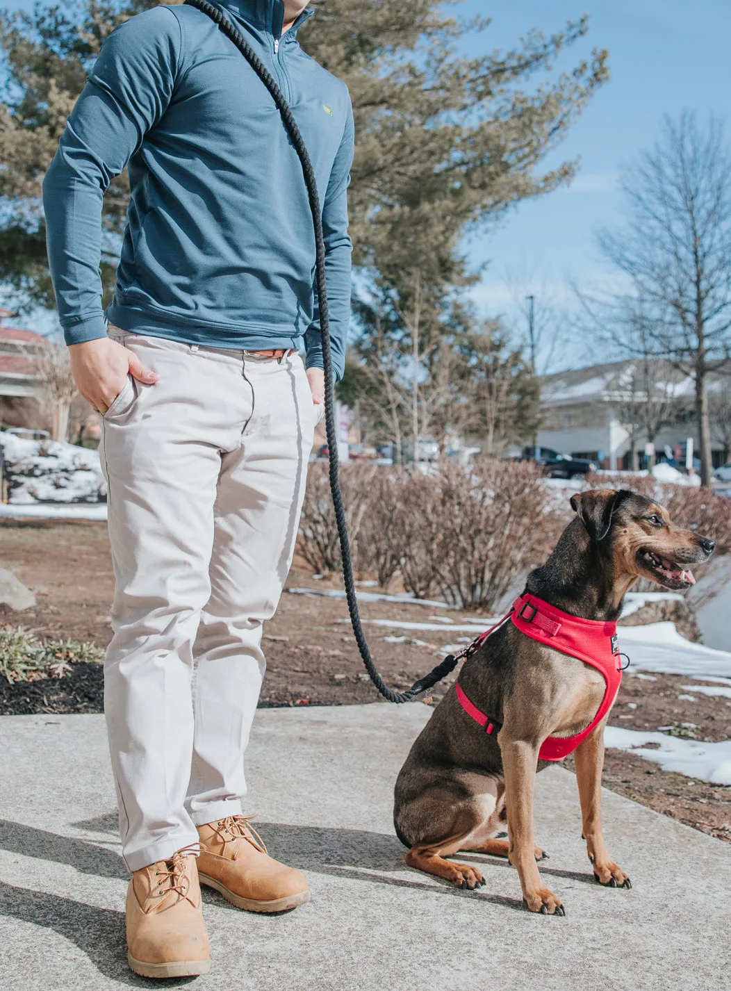 Hands Free Rope Leash - Noir
