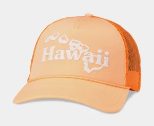 Hawaii Foamy Valin Snapback Mens Hat (Peach)