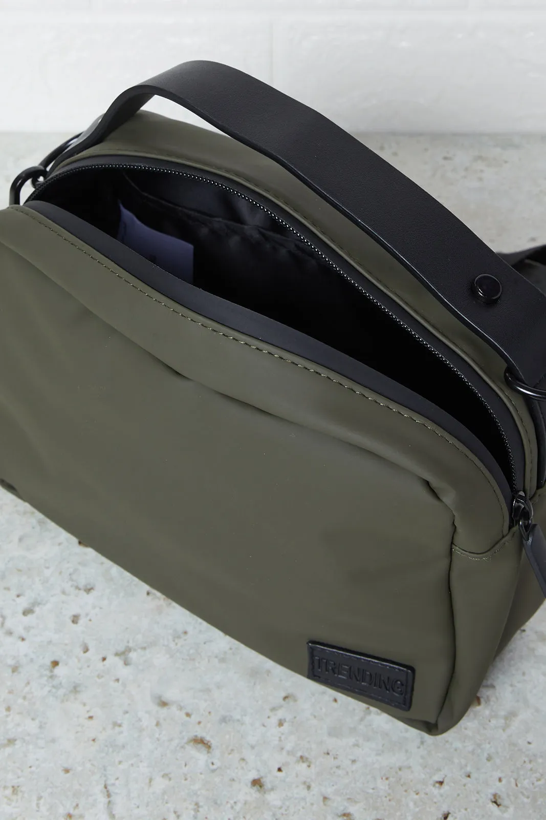 Men Olive Cross Body Bag