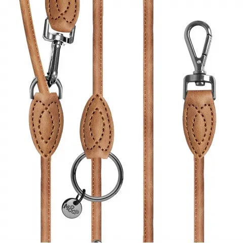 nelson adjustable 4-way leash - camel