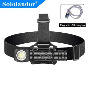 P8 LED flashlight Portable 18650 USB Rechargeable headlamp with magnet Adjustable Powerful Portable Torch 3 Mode Flash Headlight