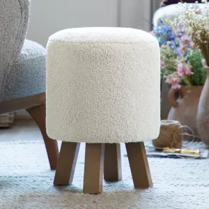 Paddington Monty Round Footstool Cream