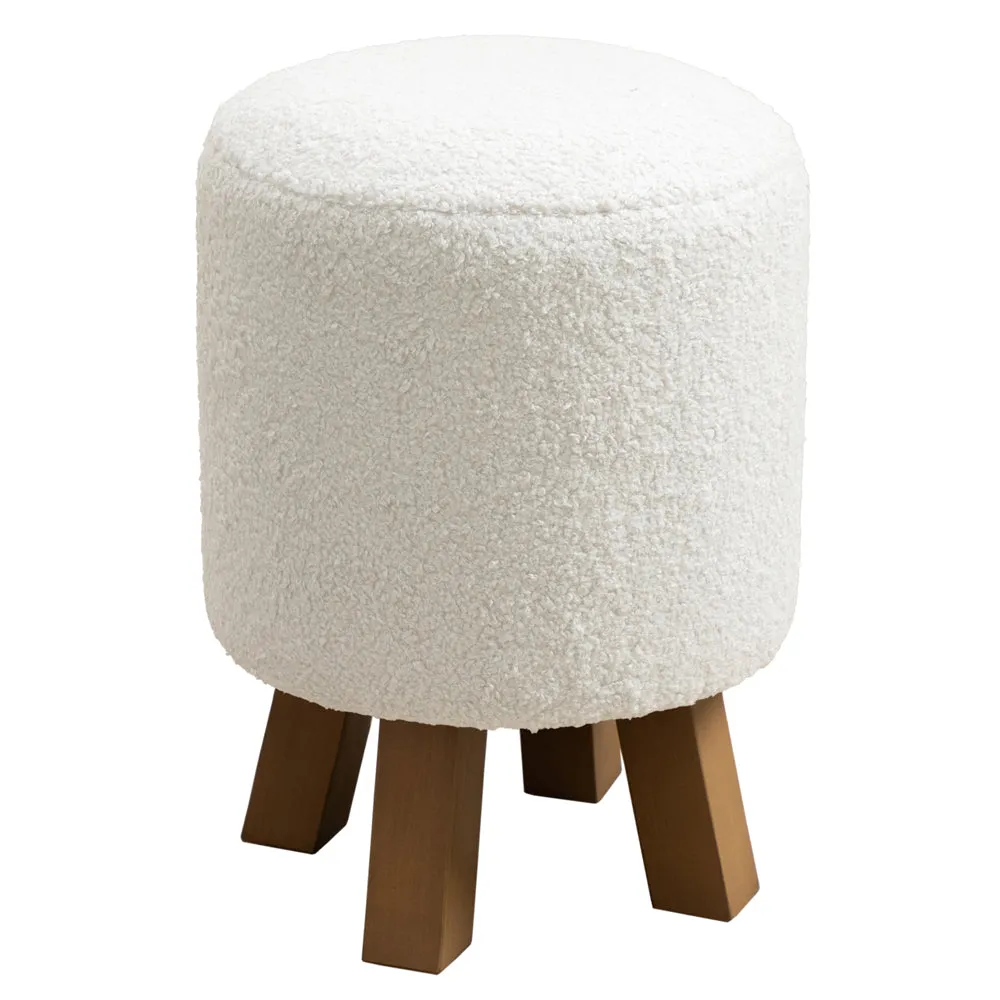 Paddington Monty Round Footstool Cream