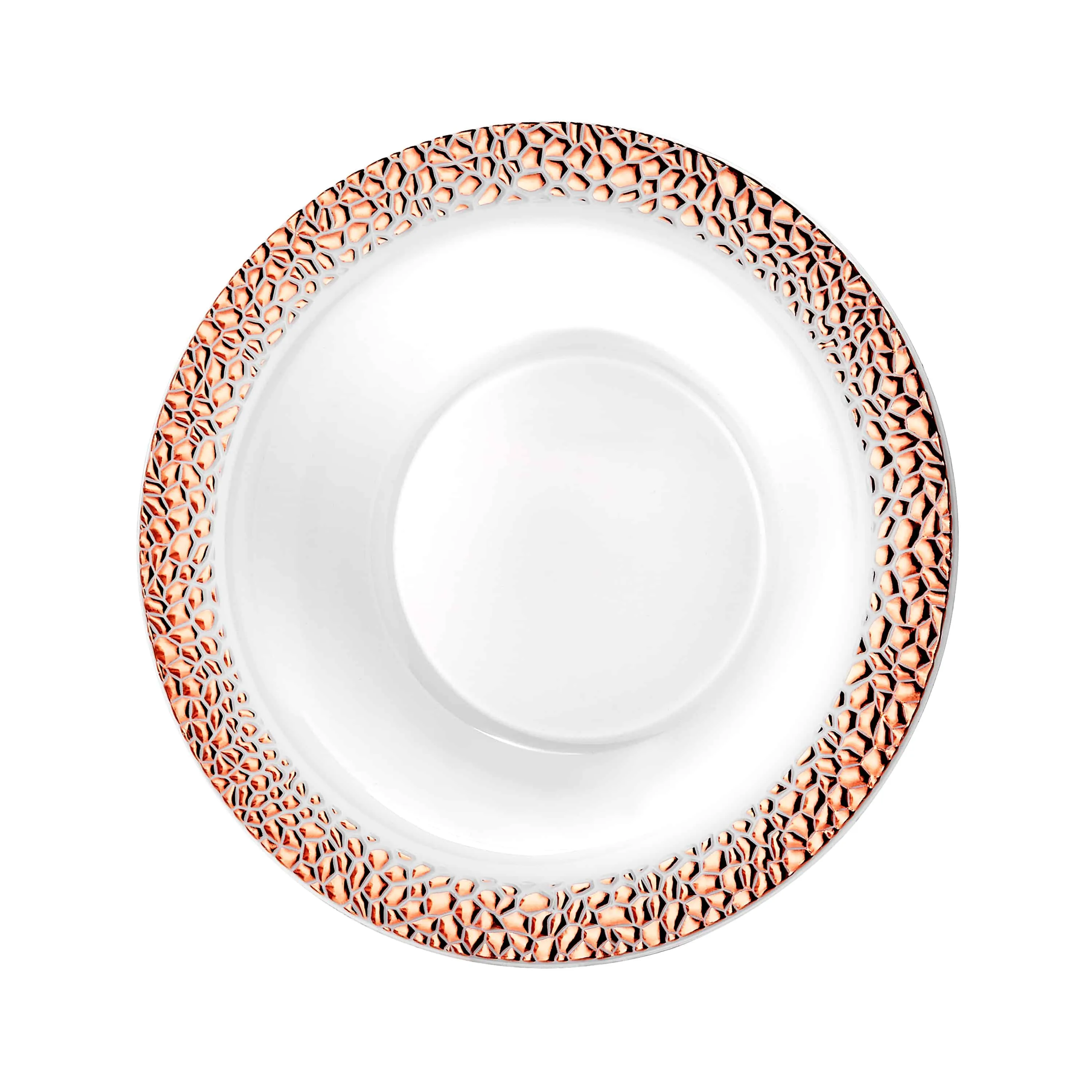 Pebbled Premium Plastic Round Dinnerware