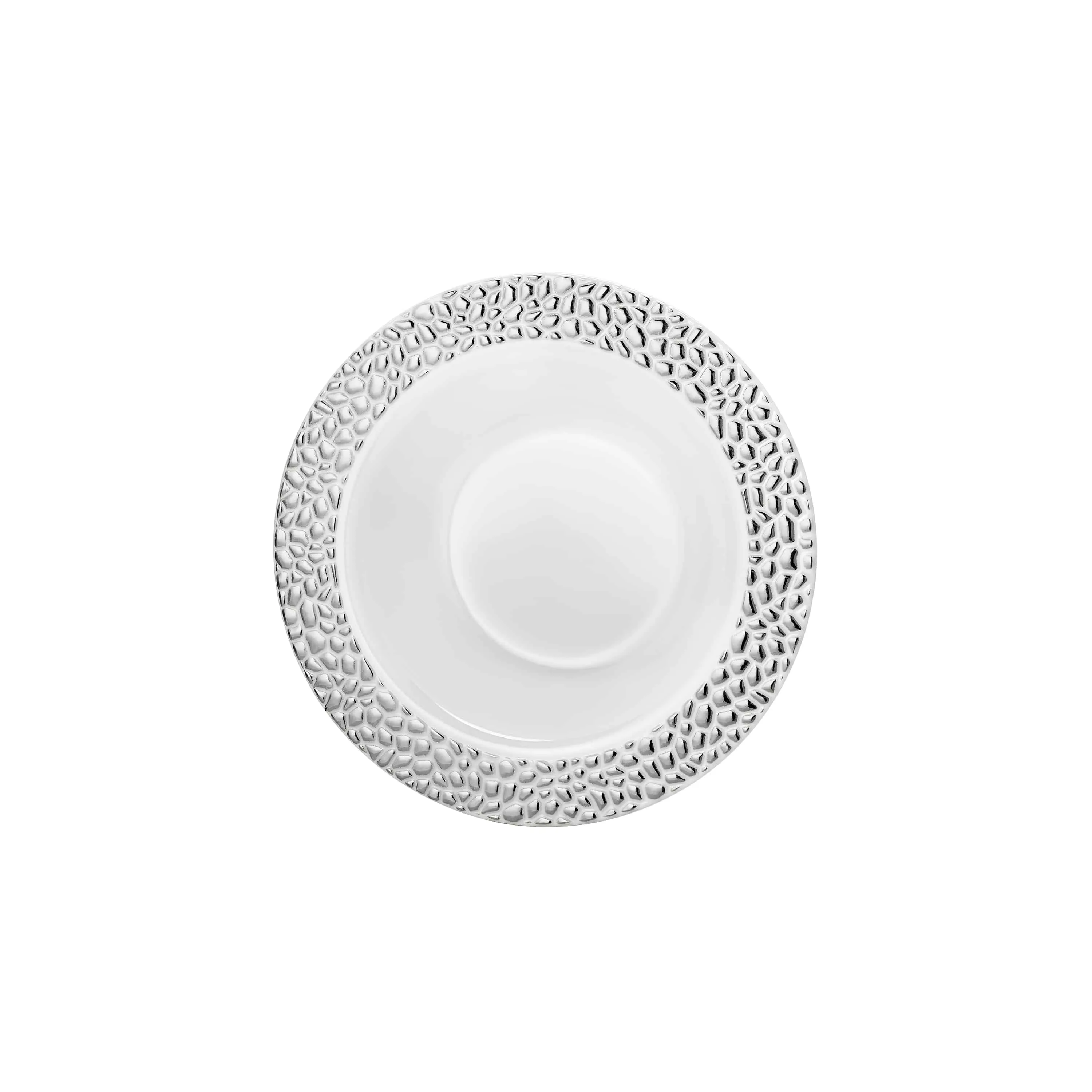 Pebbled Premium Plastic Round Dinnerware