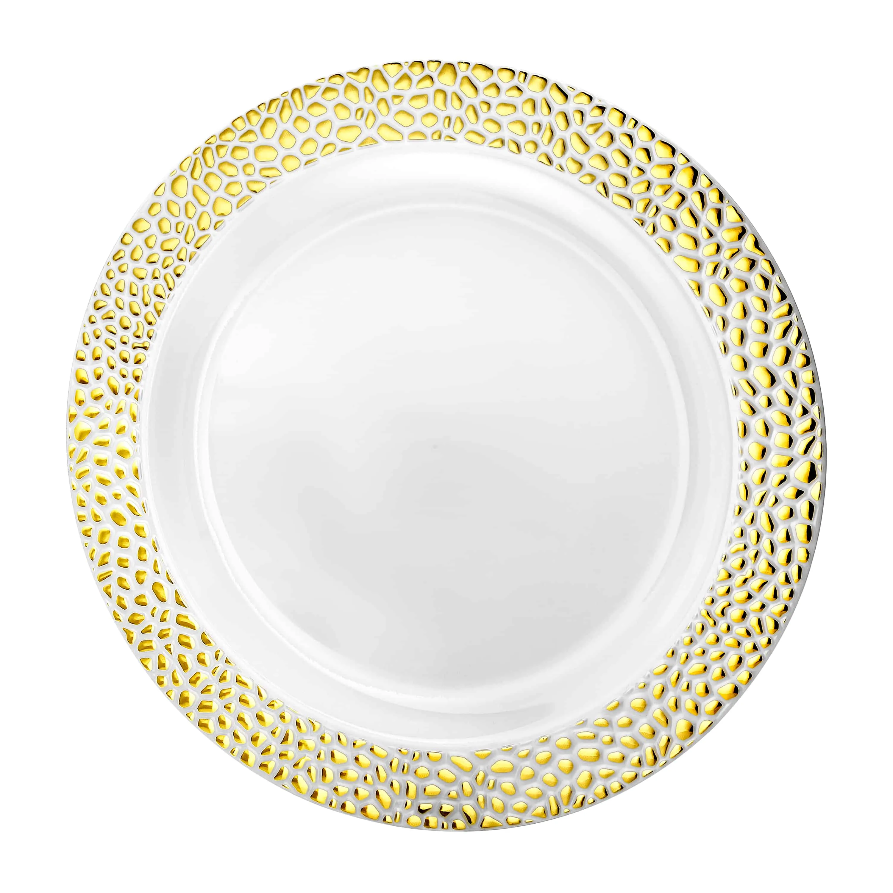 Pebbled Premium Plastic Round Dinnerware