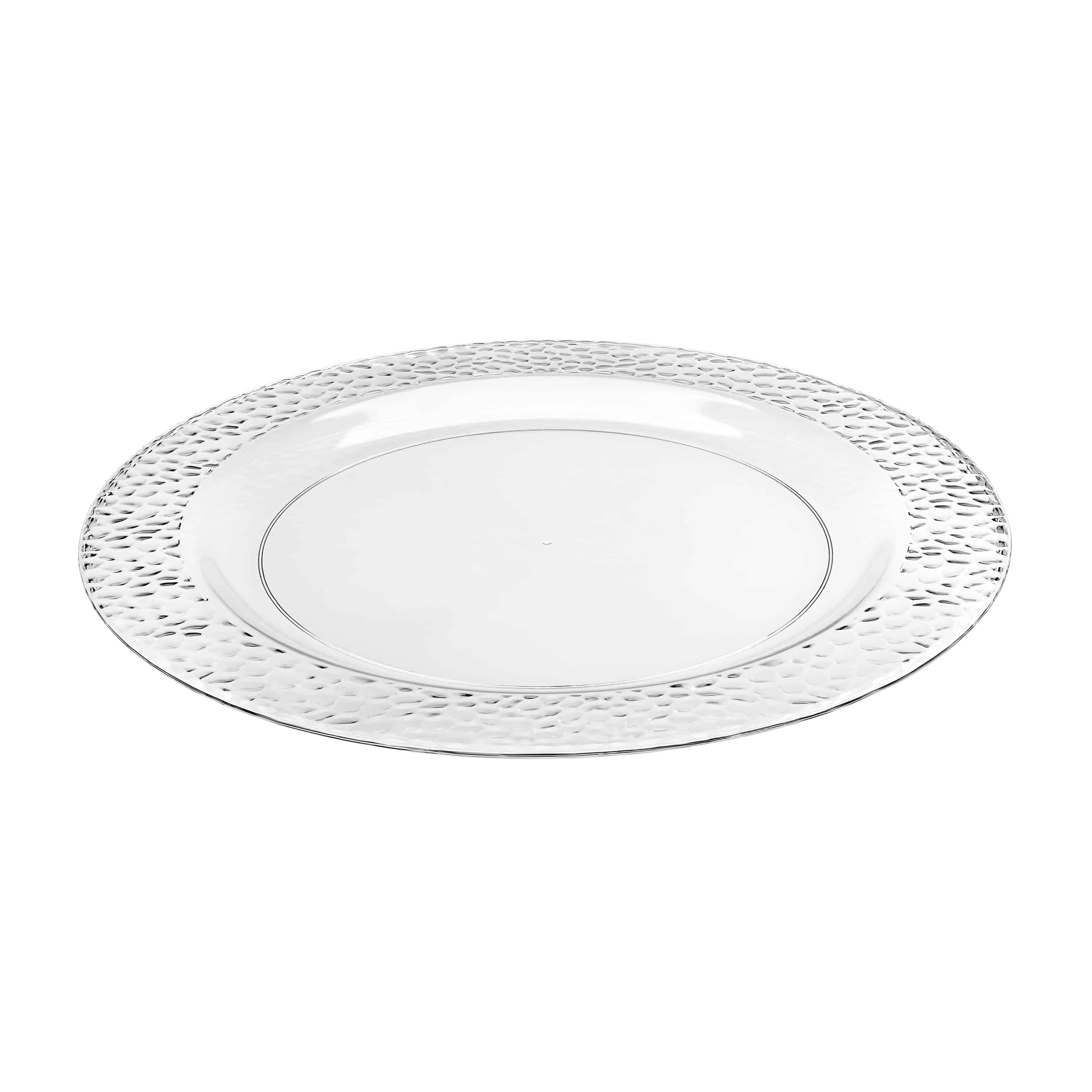 Pebbled Premium Plastic Round Dinnerware