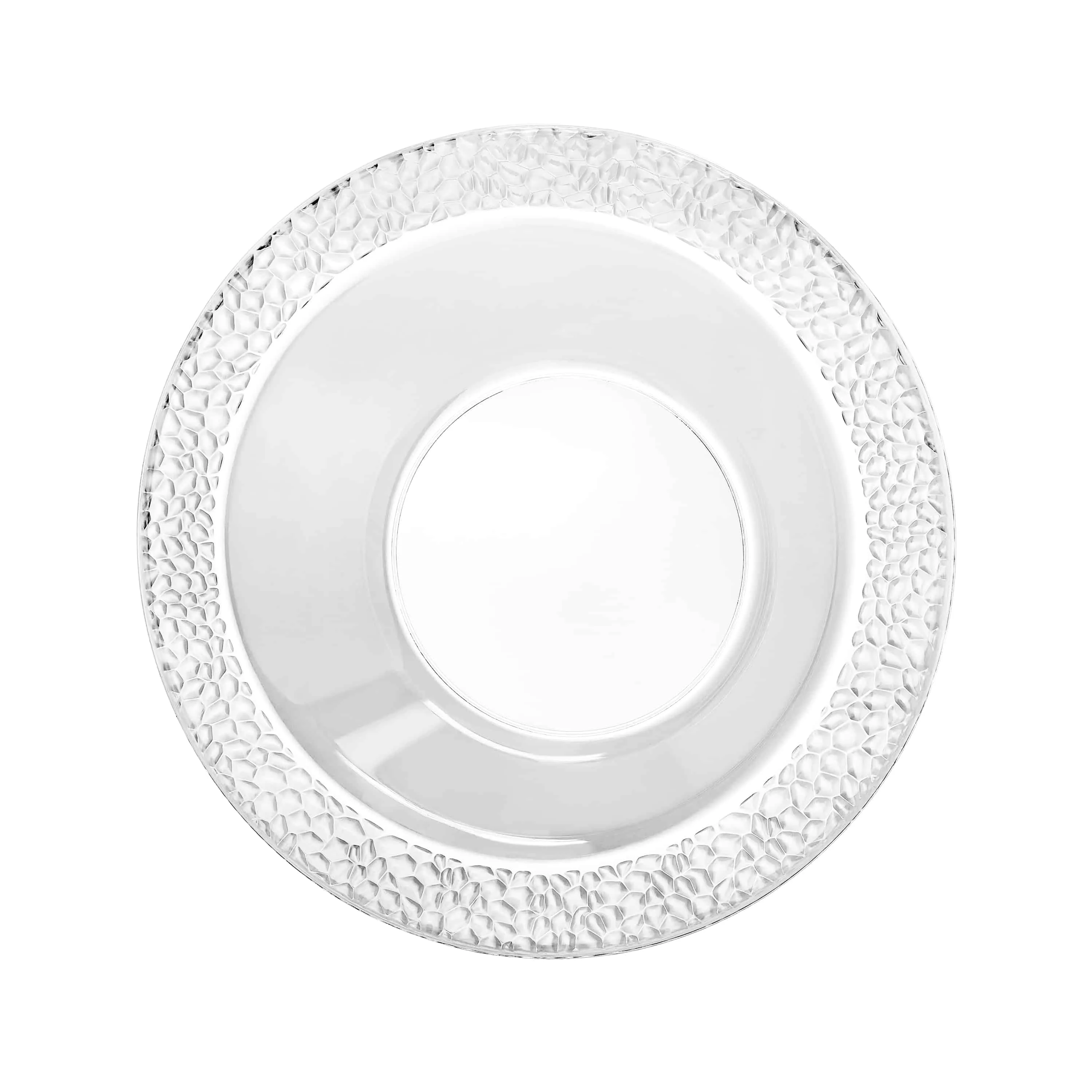 Pebbled Premium Plastic Round Dinnerware