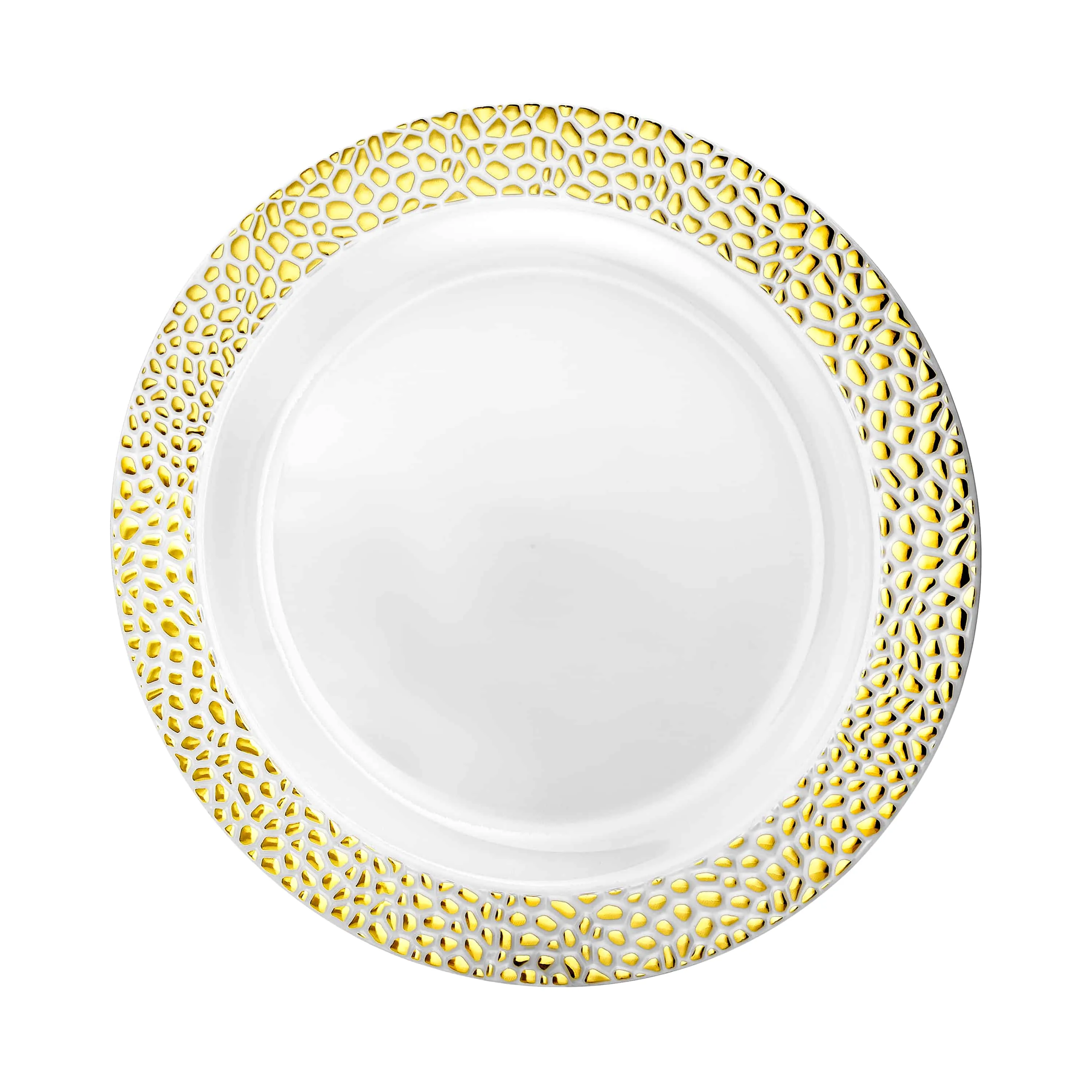 Pebbled Premium Plastic Round Dinnerware