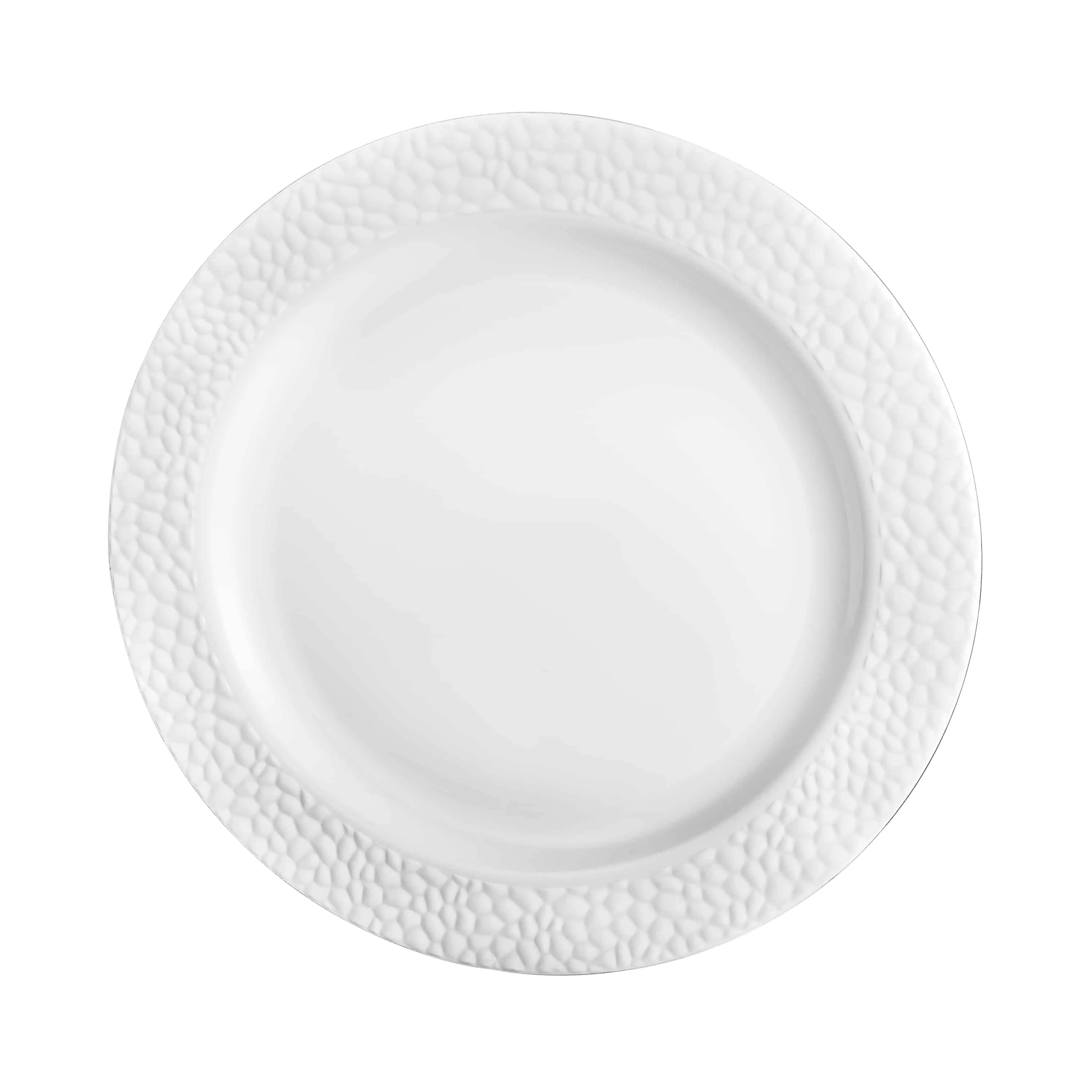 Pebbled Premium Plastic Round Dinnerware