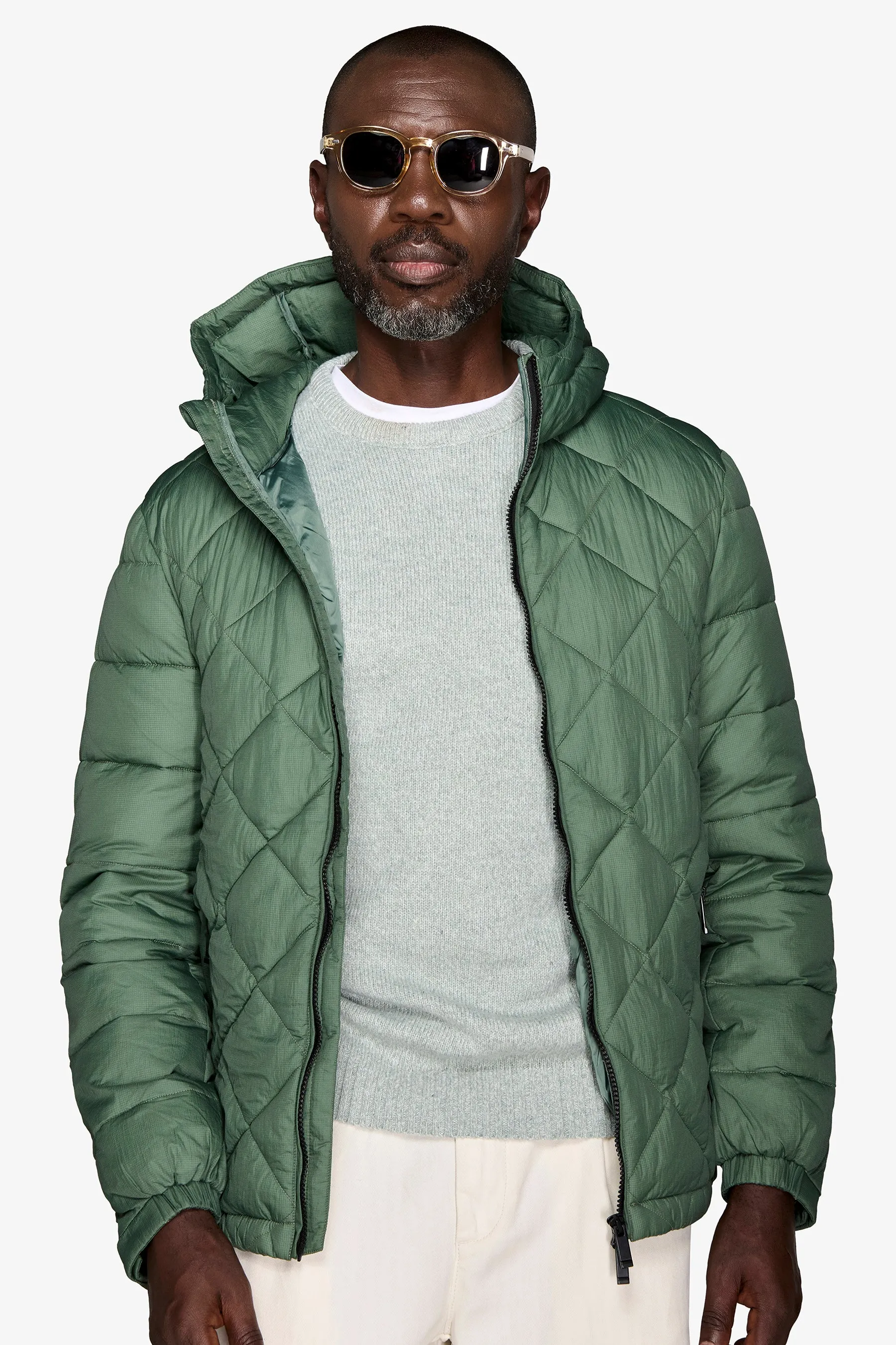 Piumino trapuntato verde "Ready"