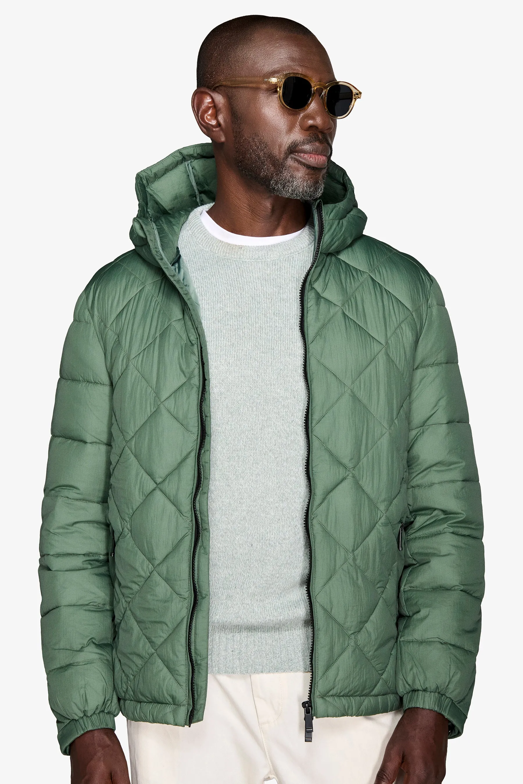 Piumino trapuntato verde "Ready"