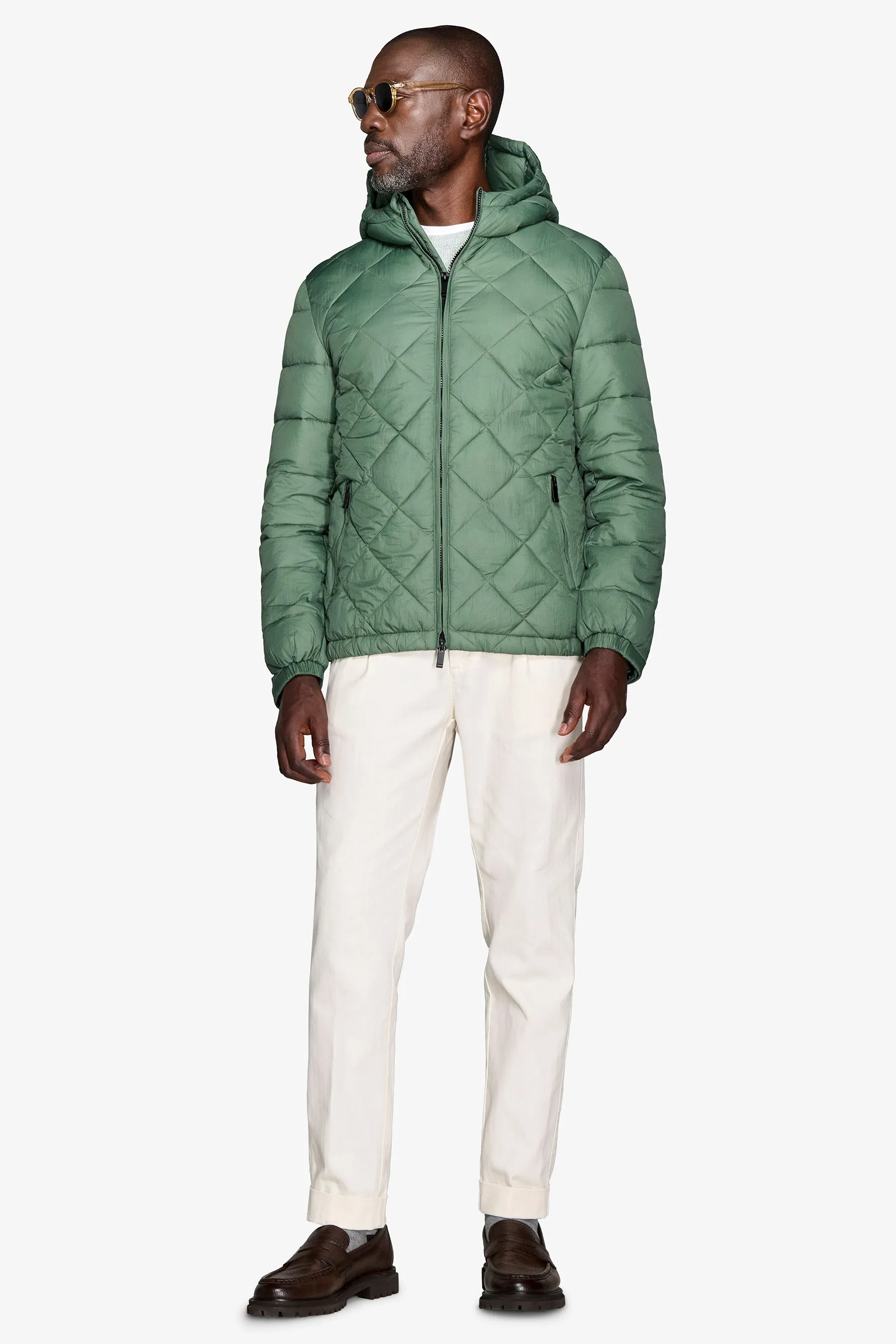 Piumino trapuntato verde "Ready"