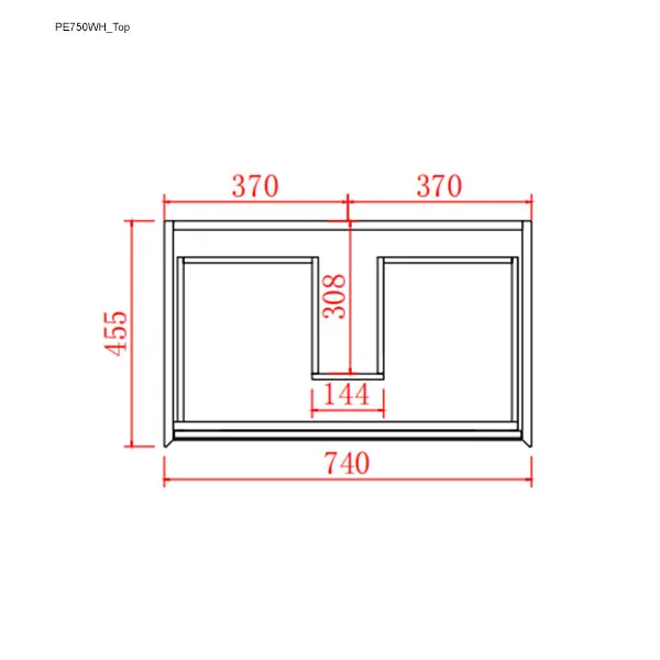 Poseidon Petra 750mm Wall Hung Vanity (Cabinet Only)