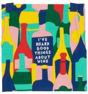 "Good Things About Wine" Tote Bag