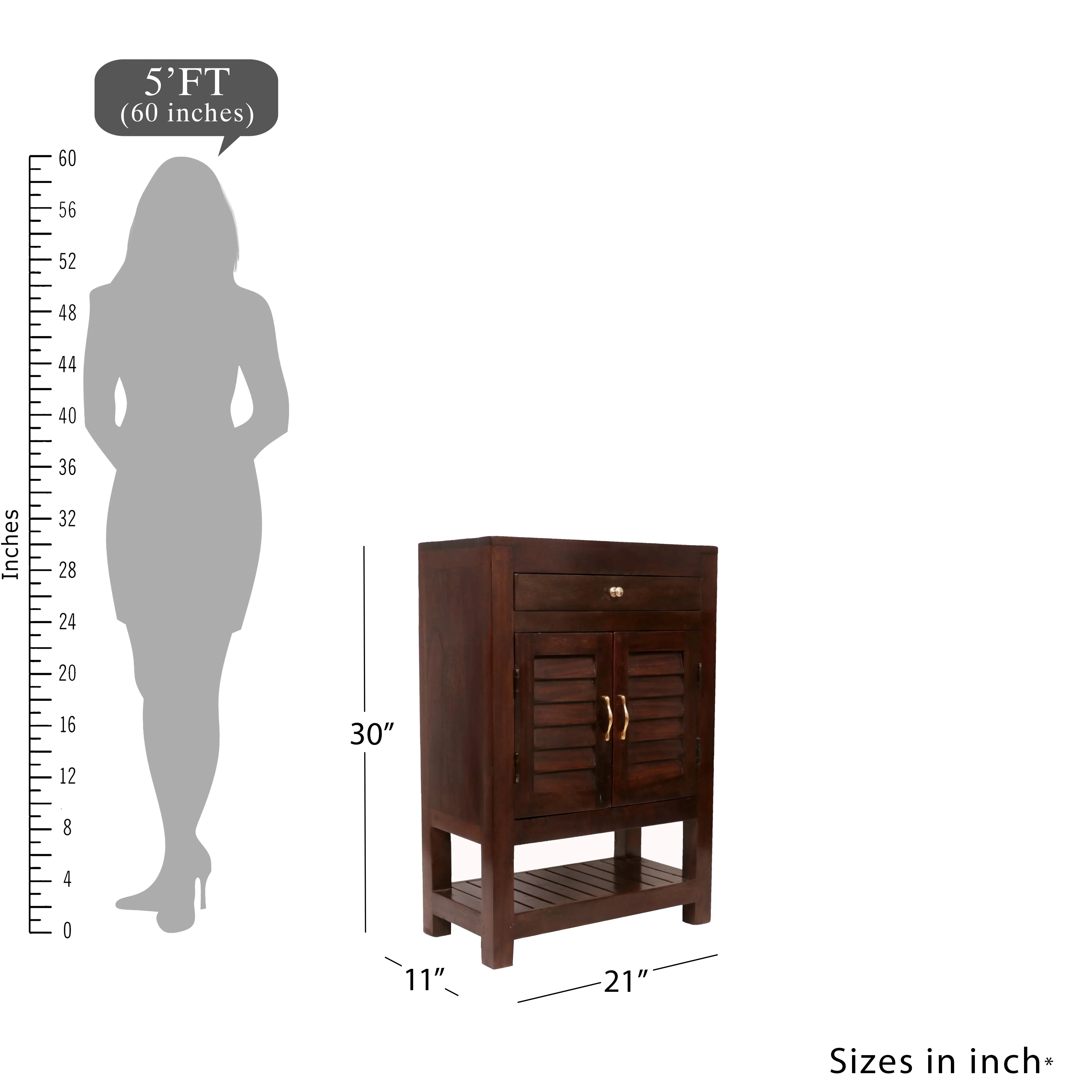 Shutter Bedside Table
