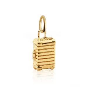 Smart Suitcase Charm Solid Gold Large