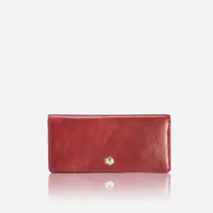 Stylish Red Leather Tote with Functional Organization