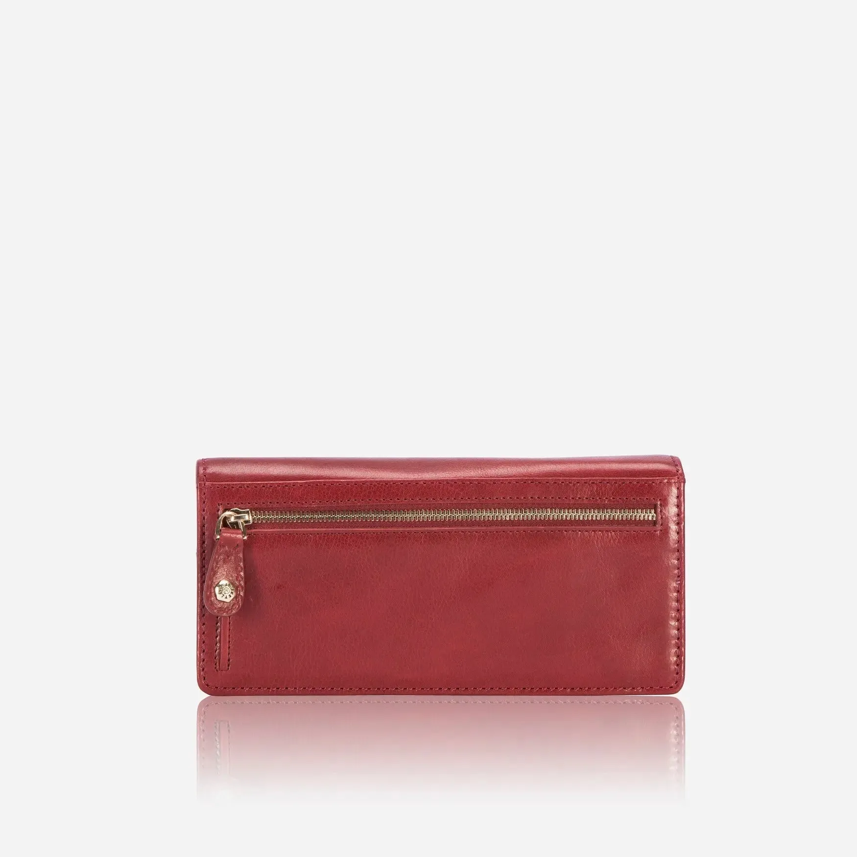 Stylish Red Leather Tote with Functional Organization