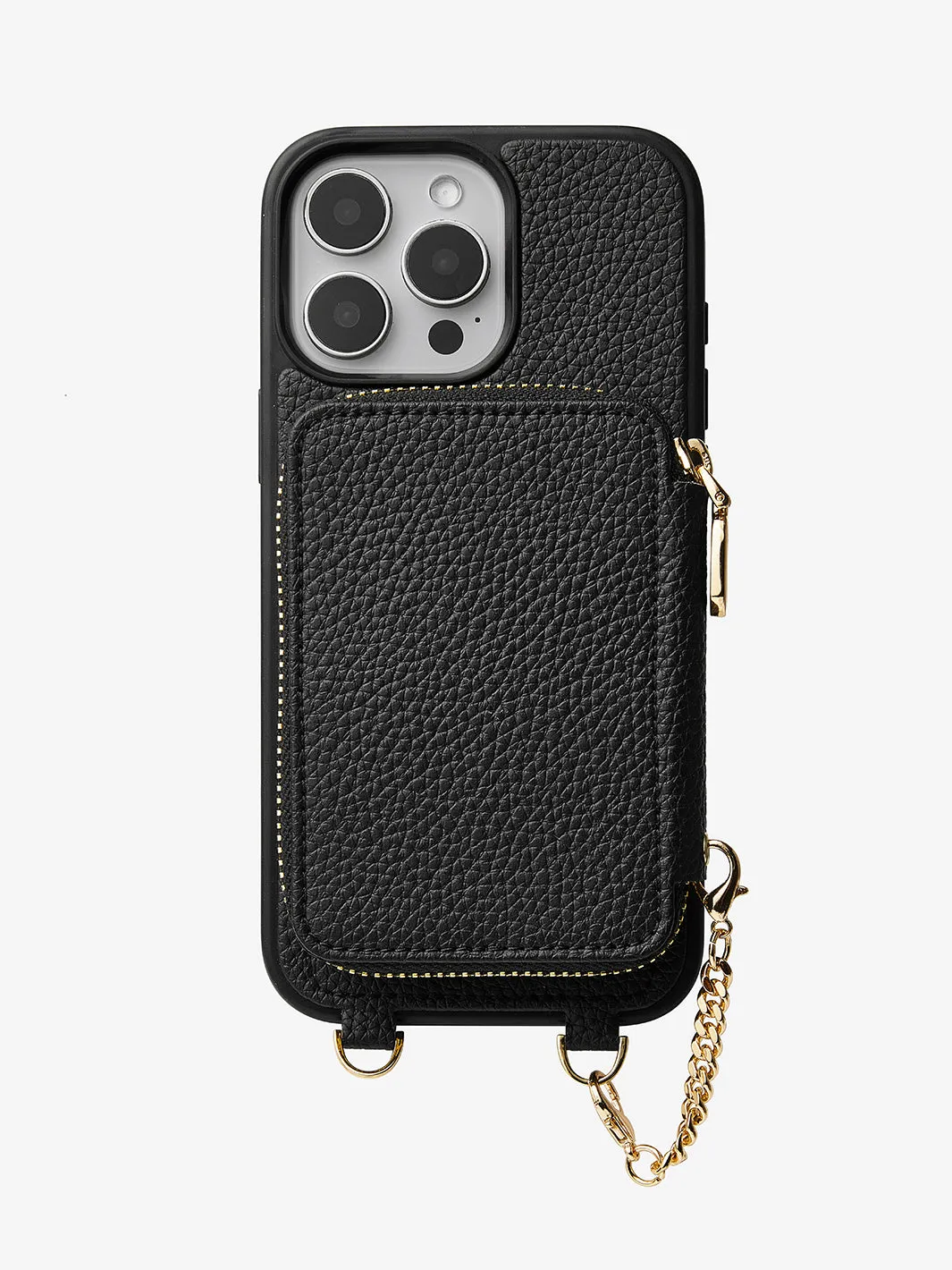 Unique Design Set- Bicolor Webbing Wireless Charging Crossbody Phone Case Round Pouch Set