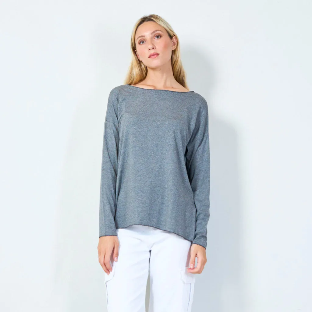 Versatile relaxed-fit long sleeve top wholesale