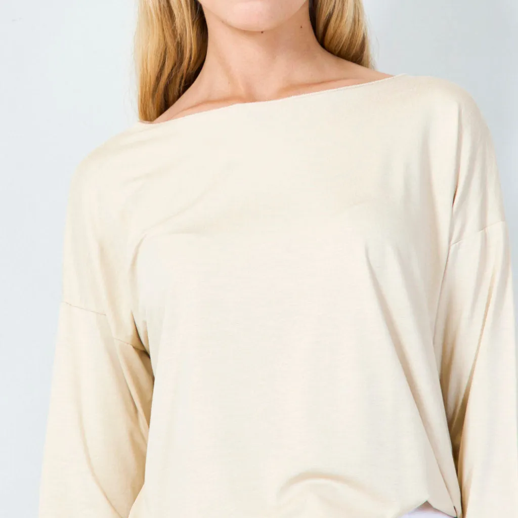 Versatile relaxed-fit long sleeve top wholesale