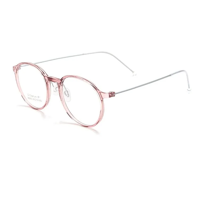 Yimaruili Unisex Full Rim Round Tr 90 Titanium Eyeglasses 5825M